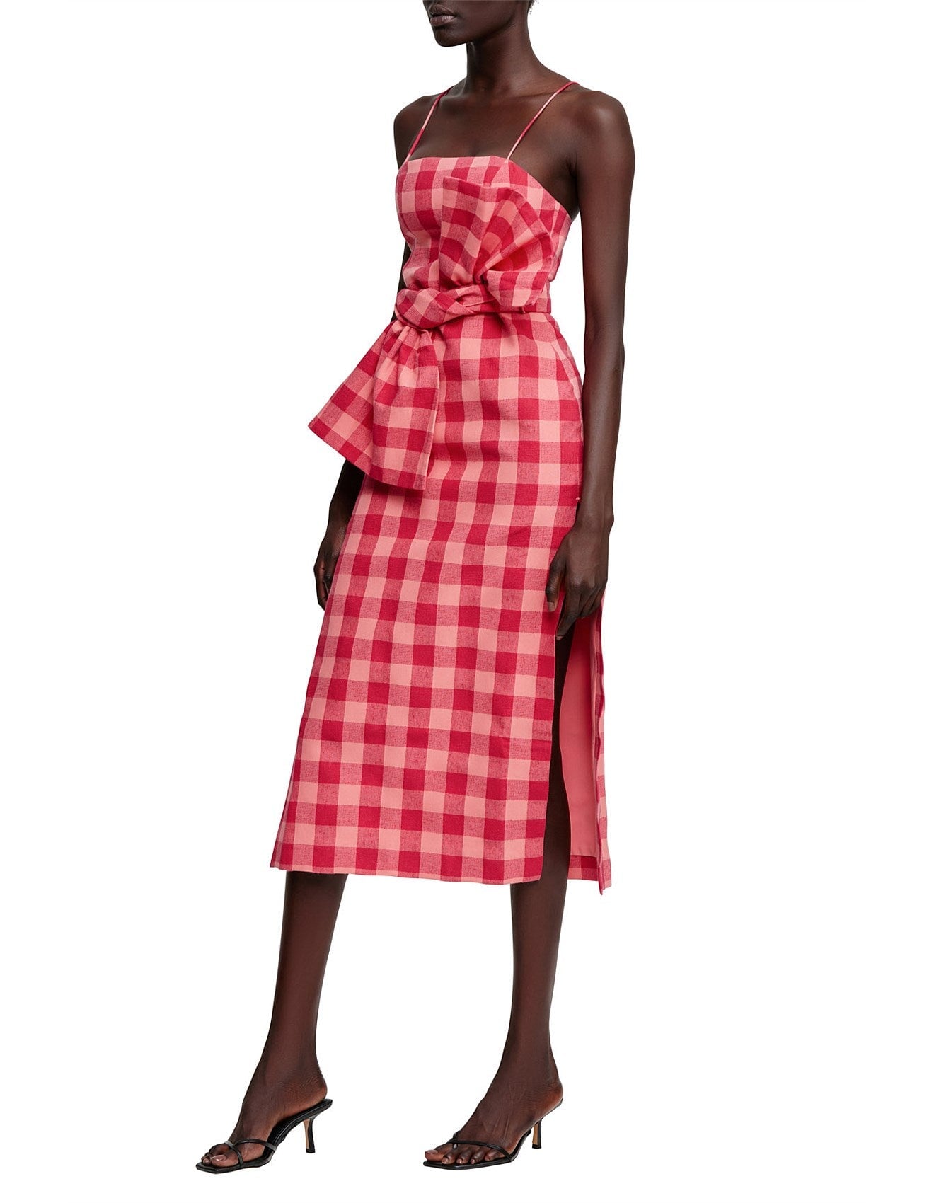 Leila Dress Pink Check Eastend Wardrobe