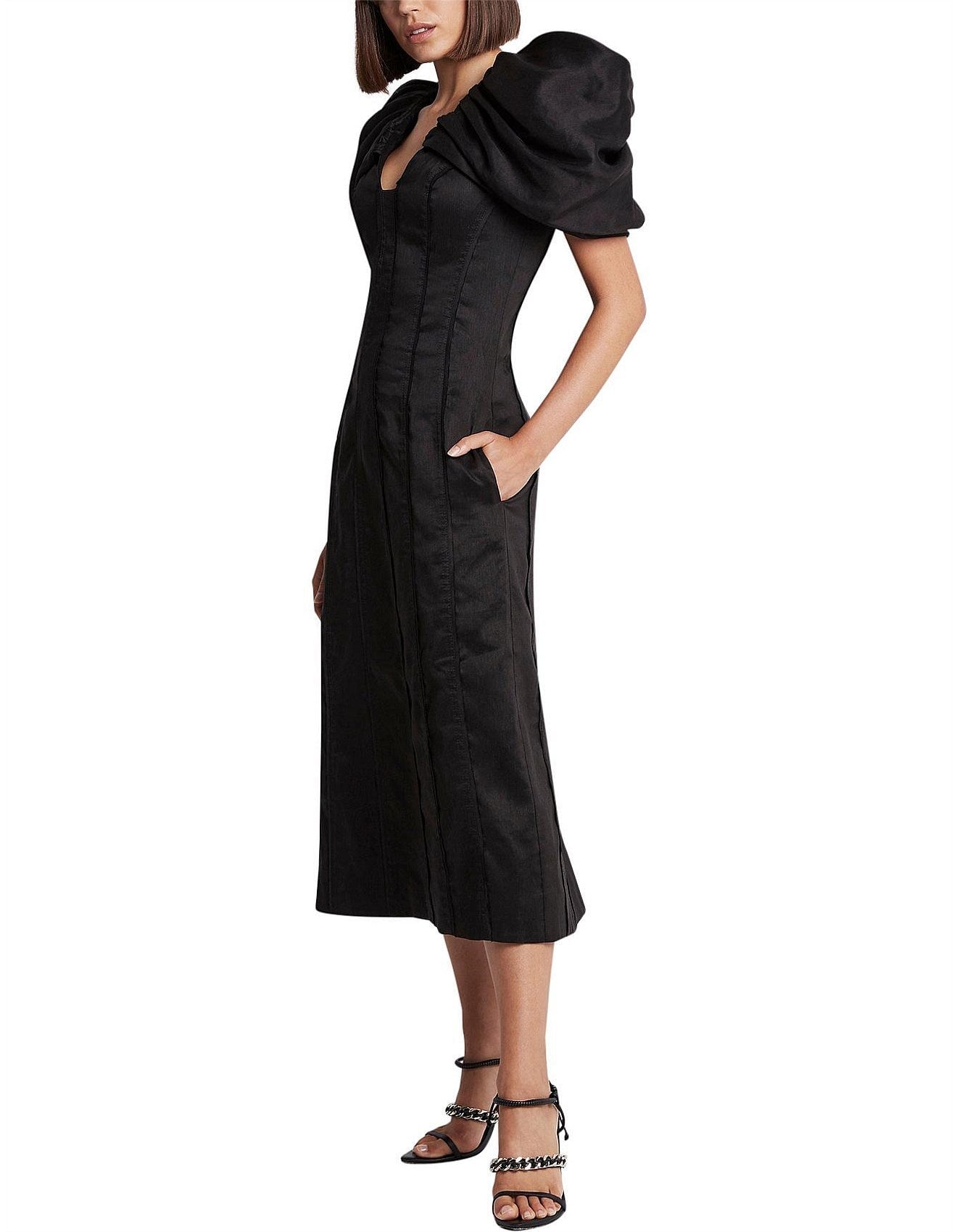 Aje Admiral Butterfly Sleeve Midi Dress
