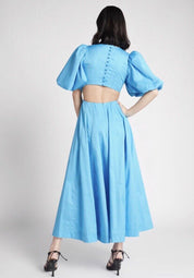 Aje Cerulean Falling Water Maxi Dress