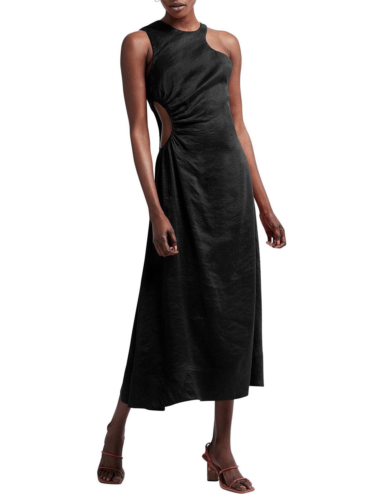 Aje Chateau Cut Out Midi Dress
