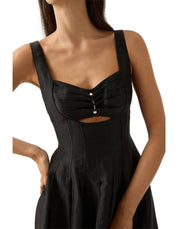 Aje Divinity Pearl Pin Midi Dress