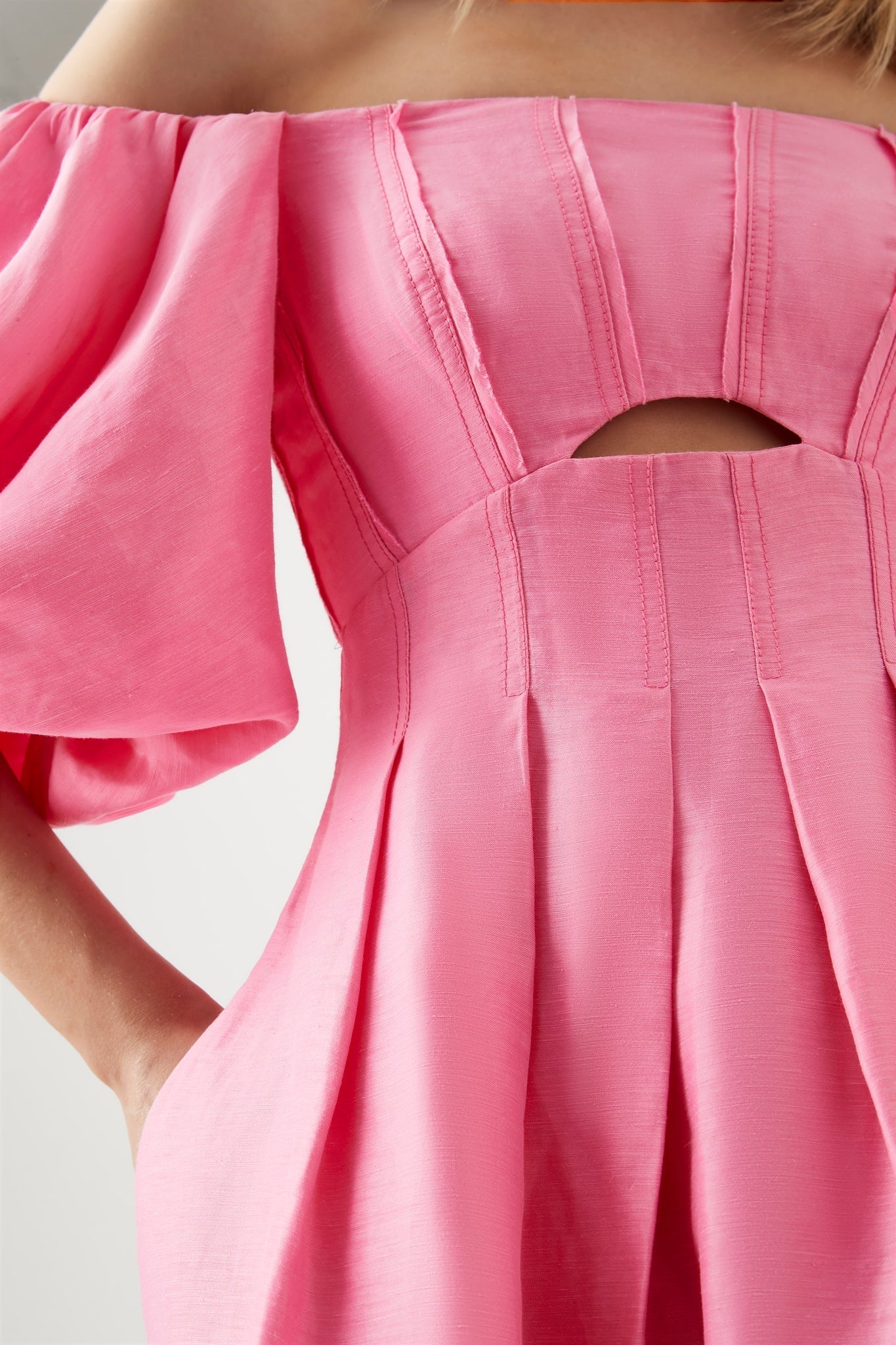 Aje Eugenie Off Shoulder Midi Dress