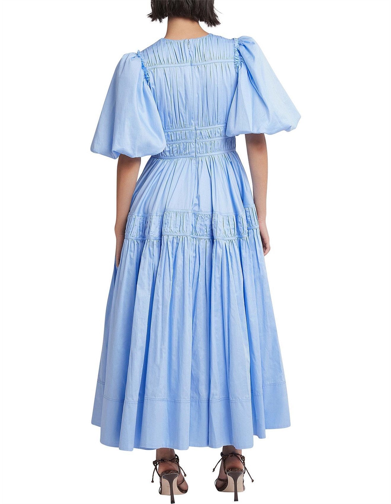 Aje Falling Water Gathered Midi Dress