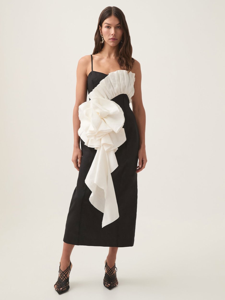 Aje Paralells Spiral Midi Dress Dress