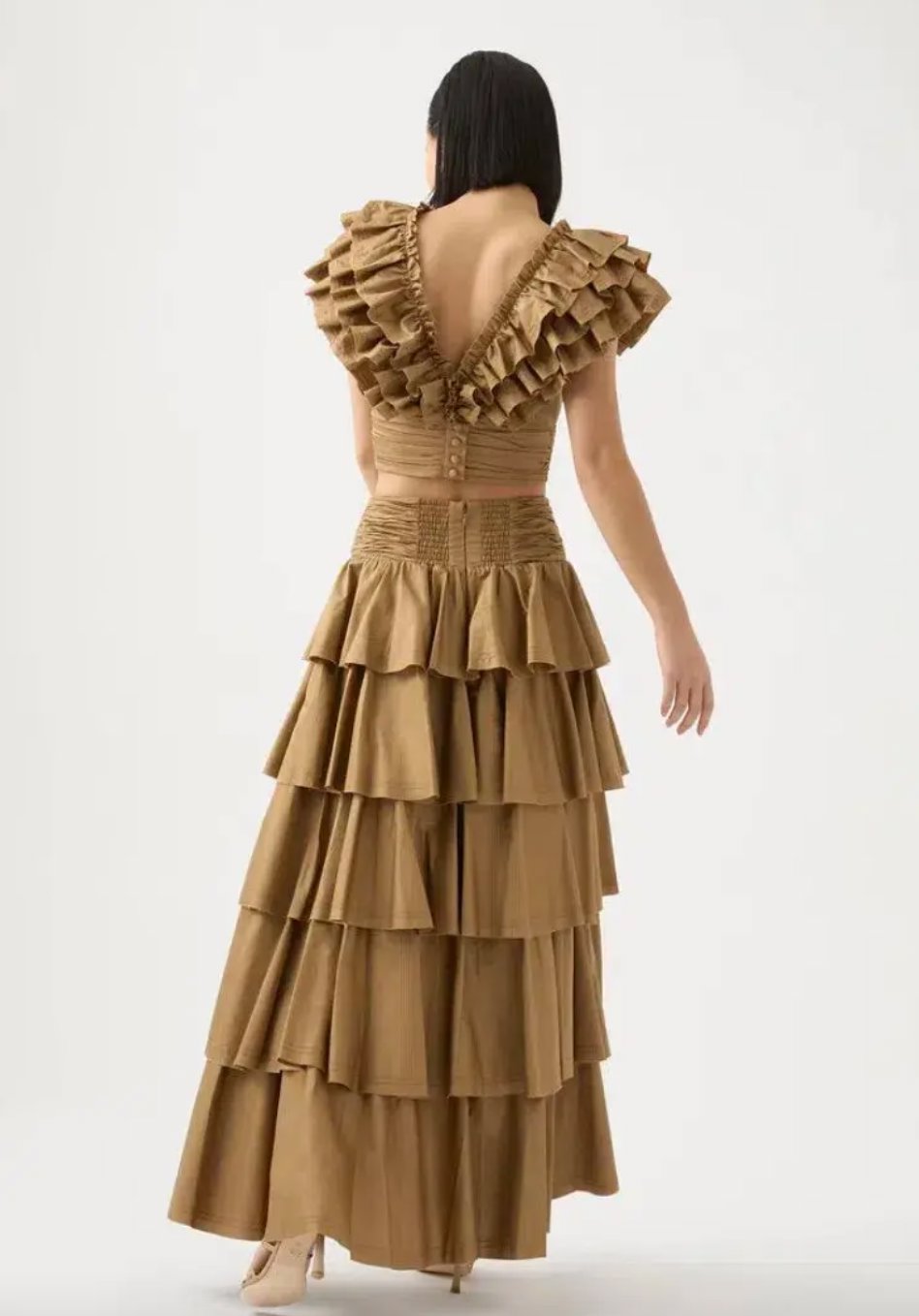 Aje Rhythmic Frill Set Willow Dress