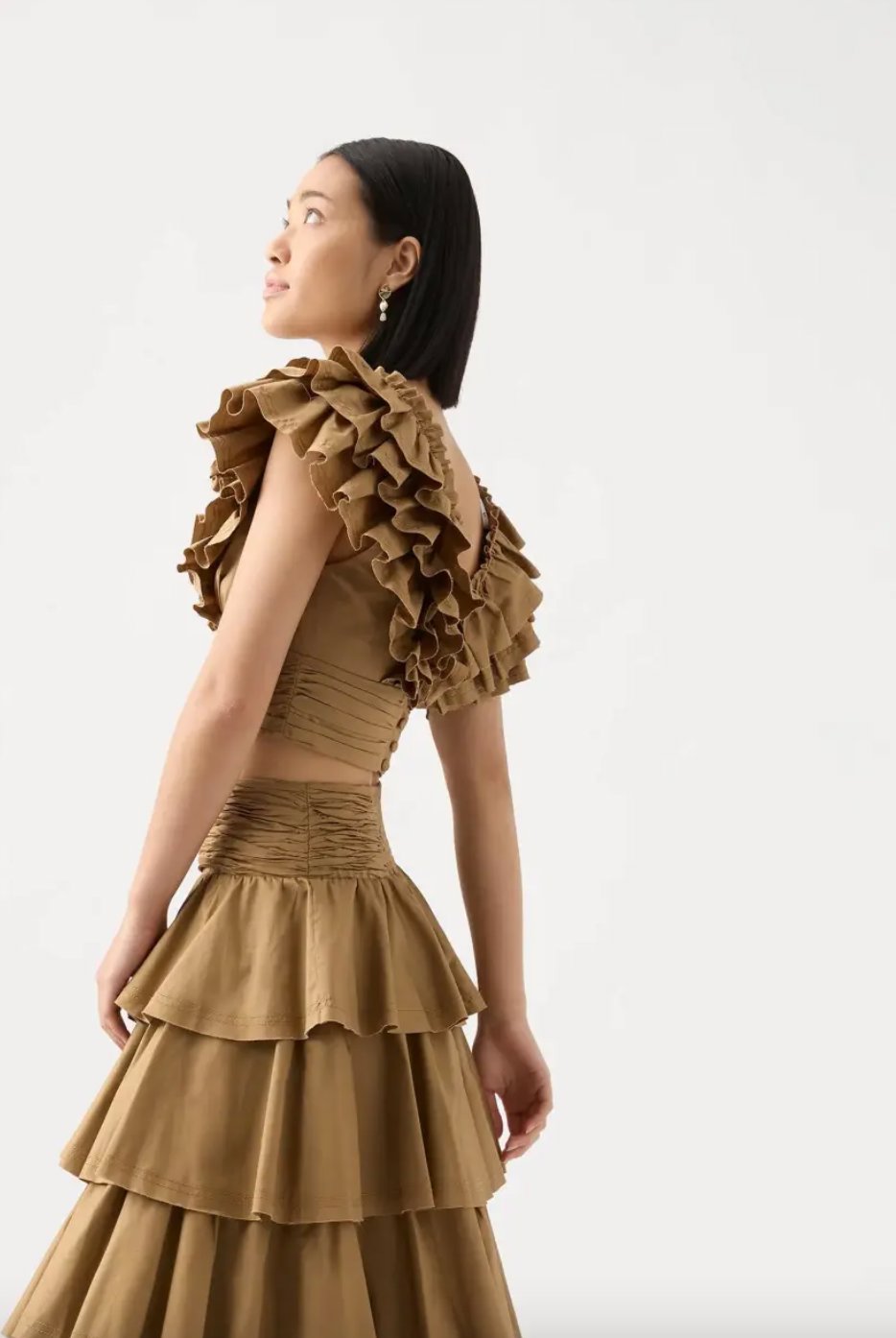 Aje Rhythmic Frill Set Willow Dress