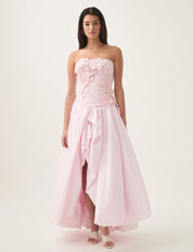 Aje Splendour Flower Gown Pastel Pink Dress