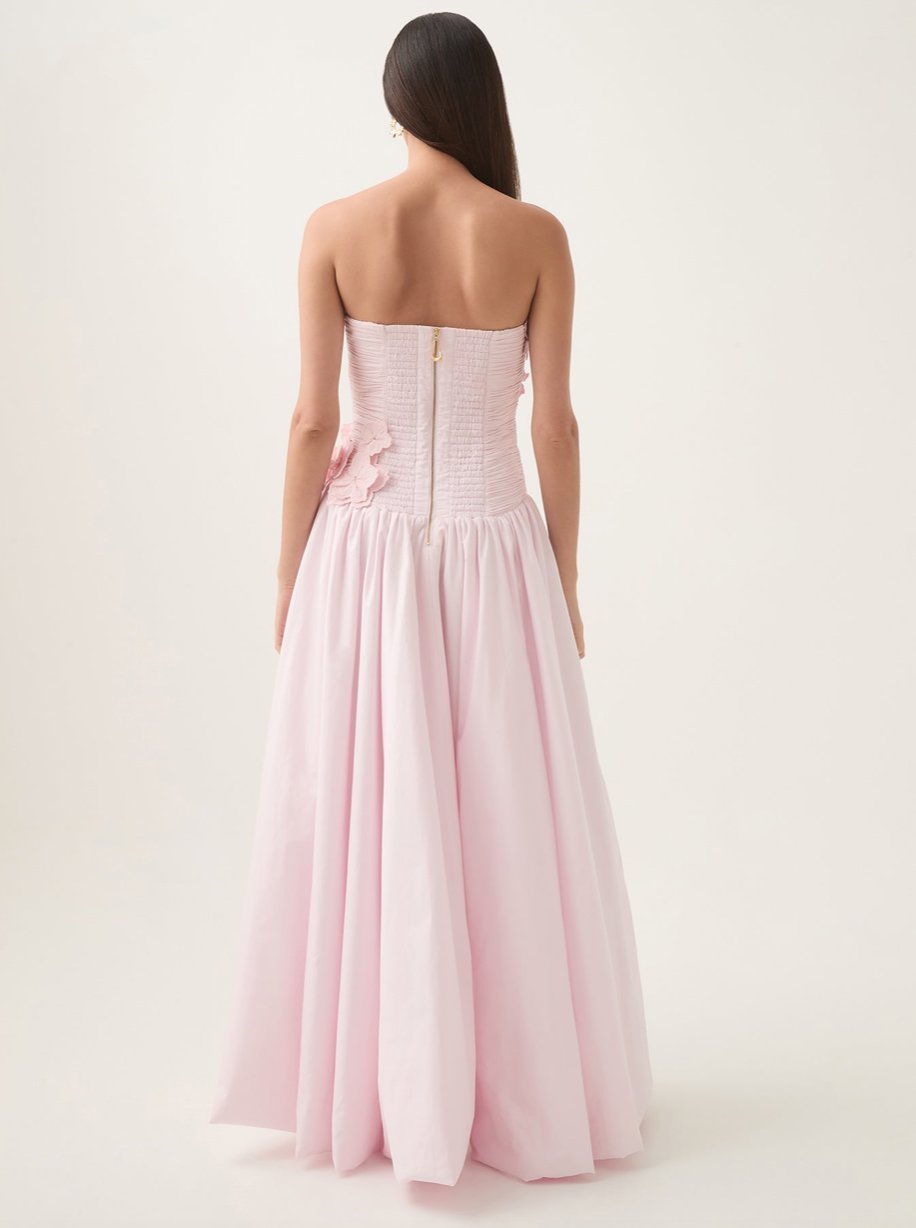 Aje Splendour Flower Gown Pastel Pink Dress