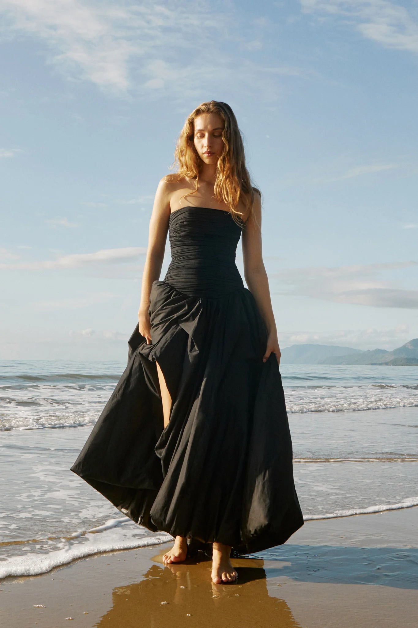 Aje Violette Bubble Hem Maxi Dress