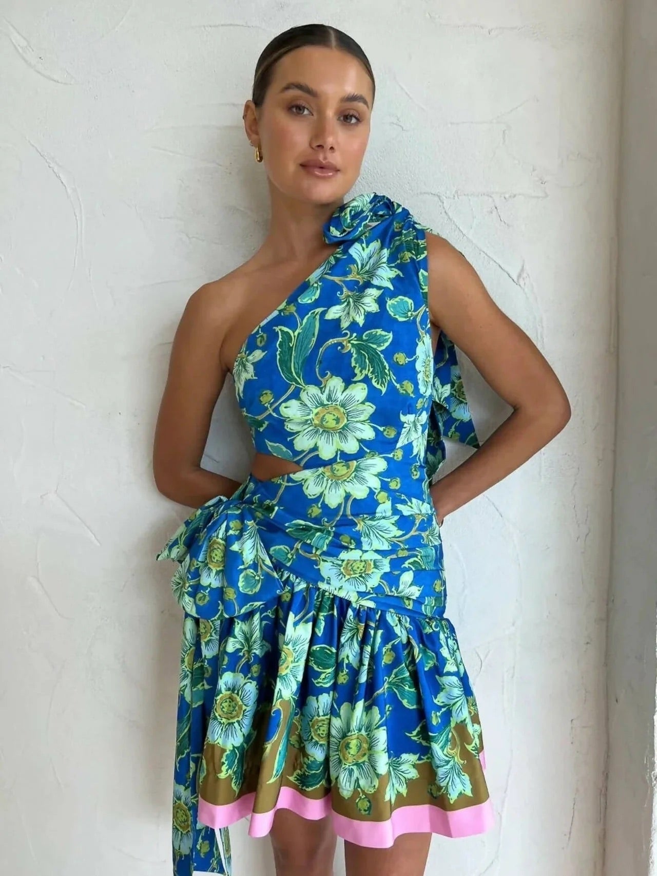 alemais one shoulder dress Alemais Silas One Shoulder Gown in Multi