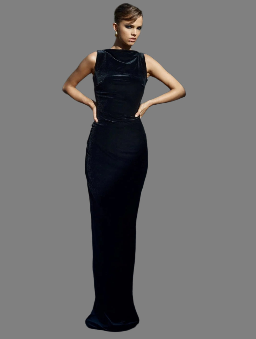 Effie Kats Verona Gown Black Velvet Dress
