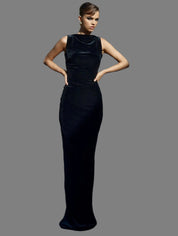 Effie Kats Verona Gown Black Velvet Dress