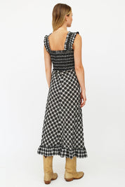 Ganni Seersucker Check Dress