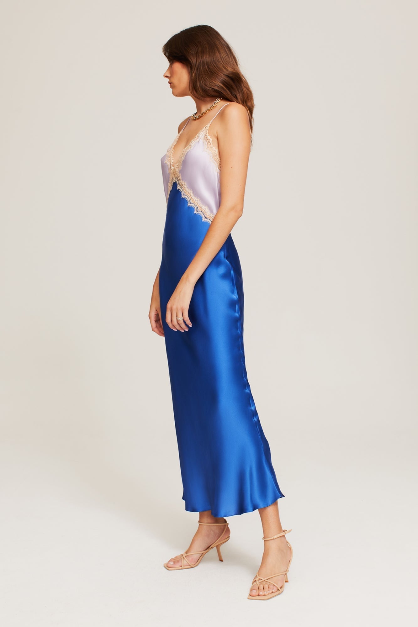 Ginia Sadie Dress In Lilac/Lapis