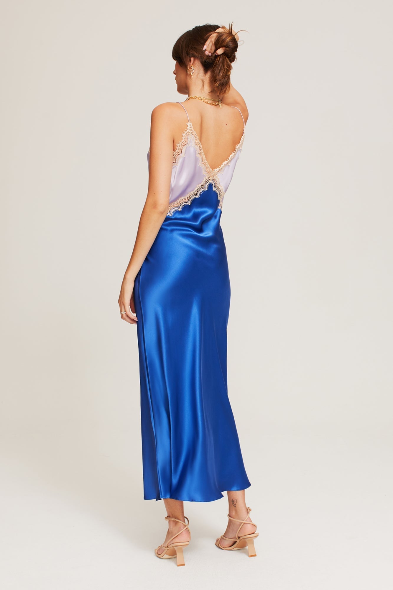 Ginia Sadie Dress In Lilac/Lapis