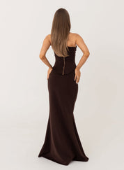 Hntr The Label Louie Gown Brown Set