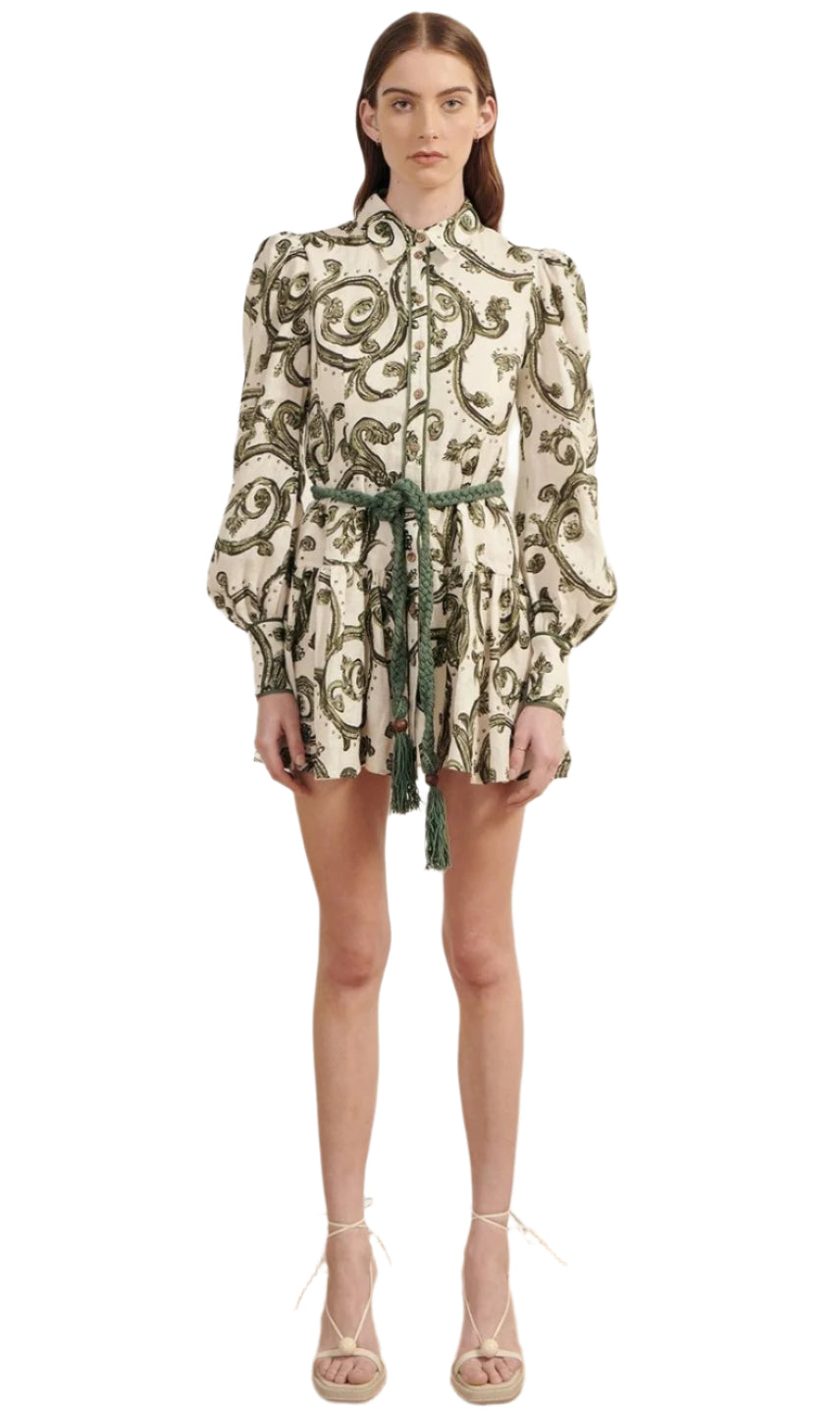 Kate Ford Zelie Shirt Short Dress in Valentina Dress