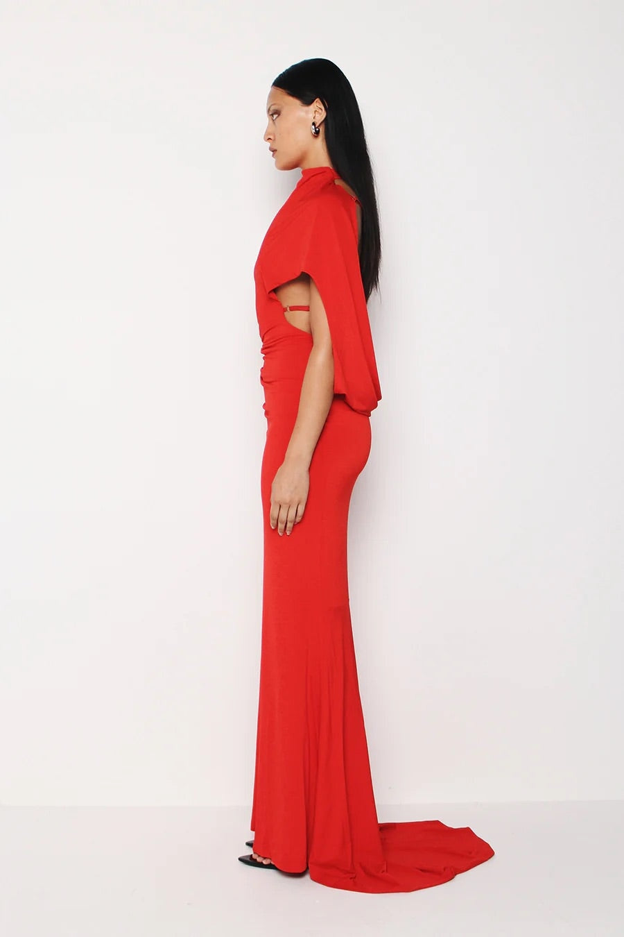 Kourh Neon Maxi Dress Red Dress