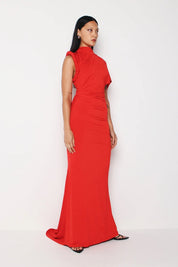 Kourh Neon Maxi Dress Red Dress