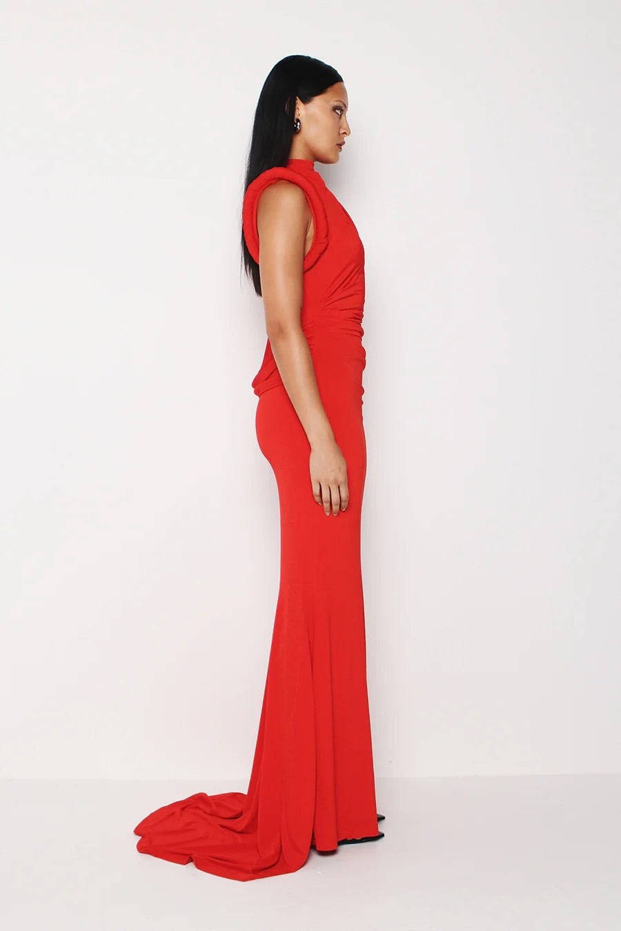 Kourh Neon Maxi Dress Red Dress