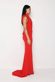 Kourh Neon Maxi Dress Red Dress
