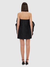 Leo Lin Rose Mini Dress Ebony Dress