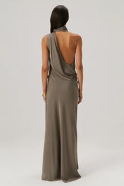 Misha Constantina Satin Gown Grey