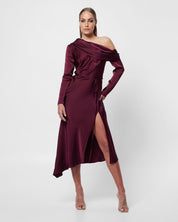Mossman Two Souls Midi Dress Wine