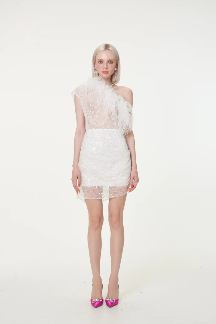 Par Violet End Scene Dress White