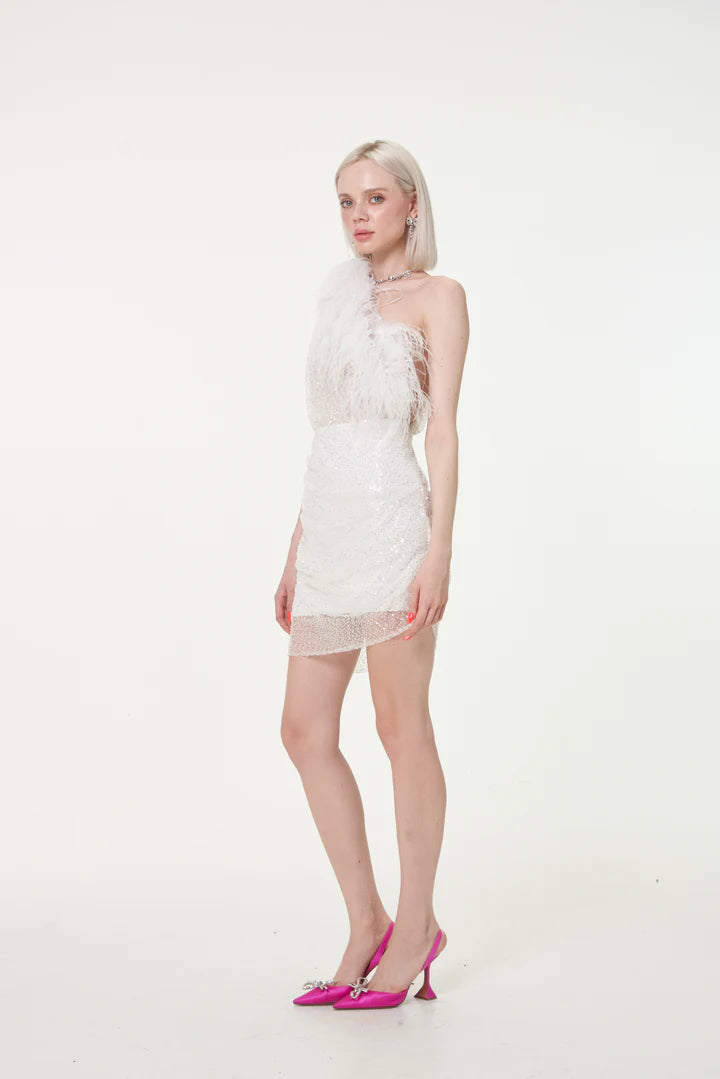 Par Violet End Scene Dress White