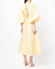 Rachel Gilbert Emiko Midi Dress Lemon