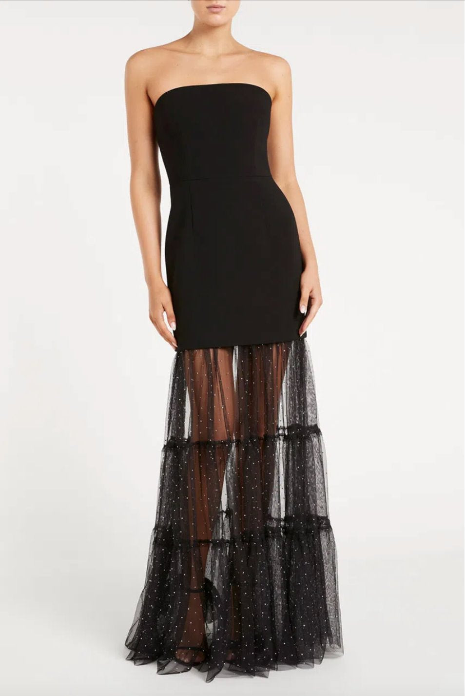 Rebecca Vallance Alyssa Strapless Gown Black Dress