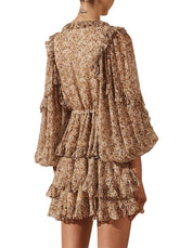 Shona Joy Ambar Balloon Sleeve Frill Mini