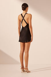 Shona Joy Camille Lace Cross Back Mini Dress