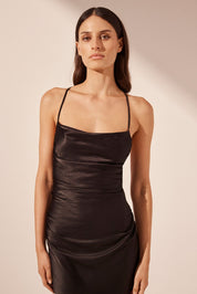 Shona Joy La Lune Lace Back Maxi Dress Black