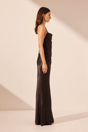 Shona Joy La Lune Lace Back Maxi Dress Black