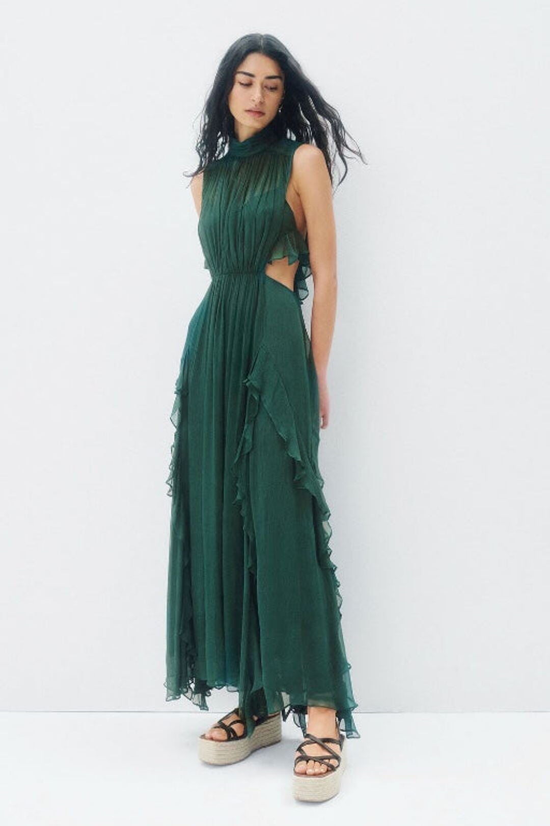 Shona Joy Leonie Backless Frill Maxi Dress Dress
