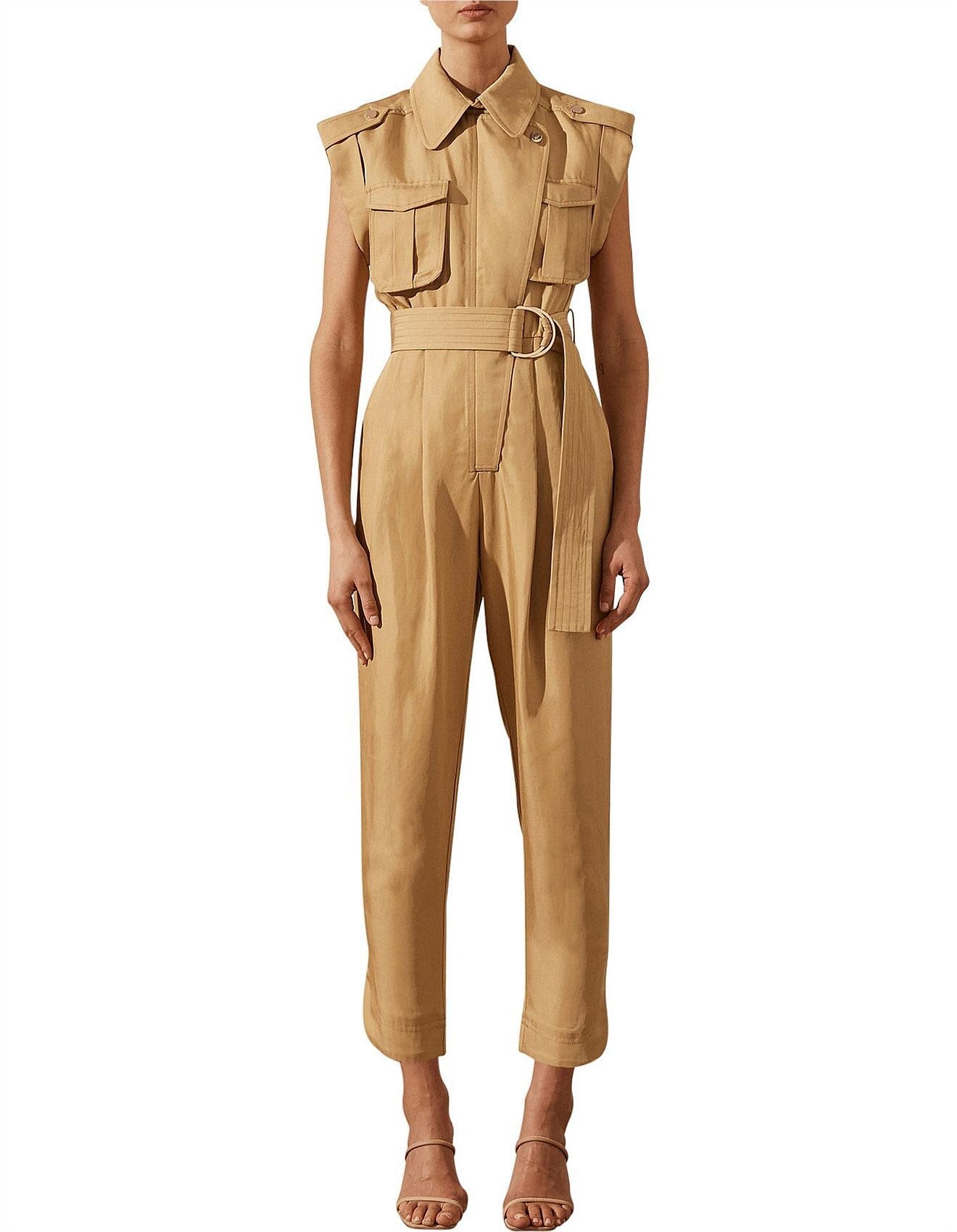Shona Joy Matilda Linen Utility Jumpsuit