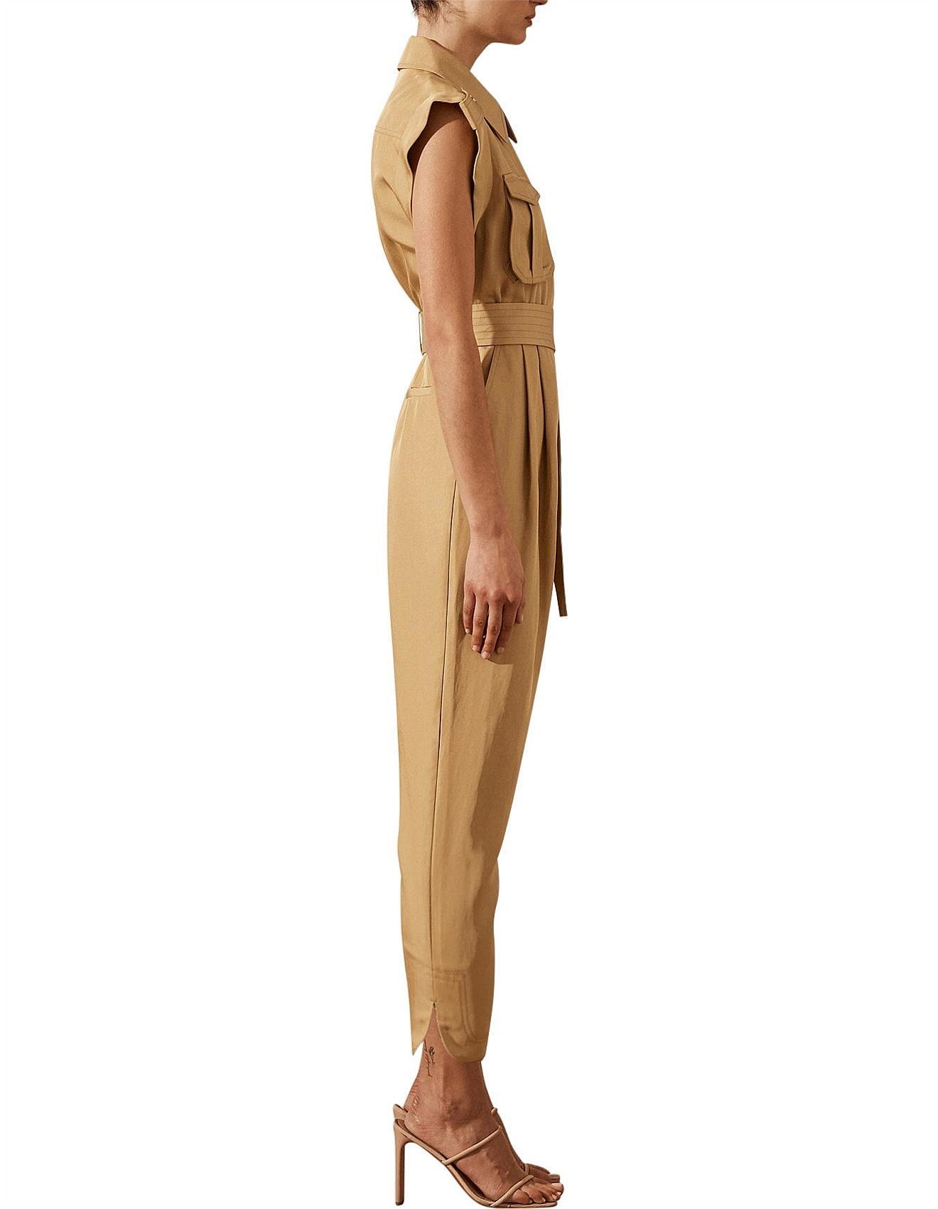 Shona Joy Matilda Linen Utility Jumpsuit