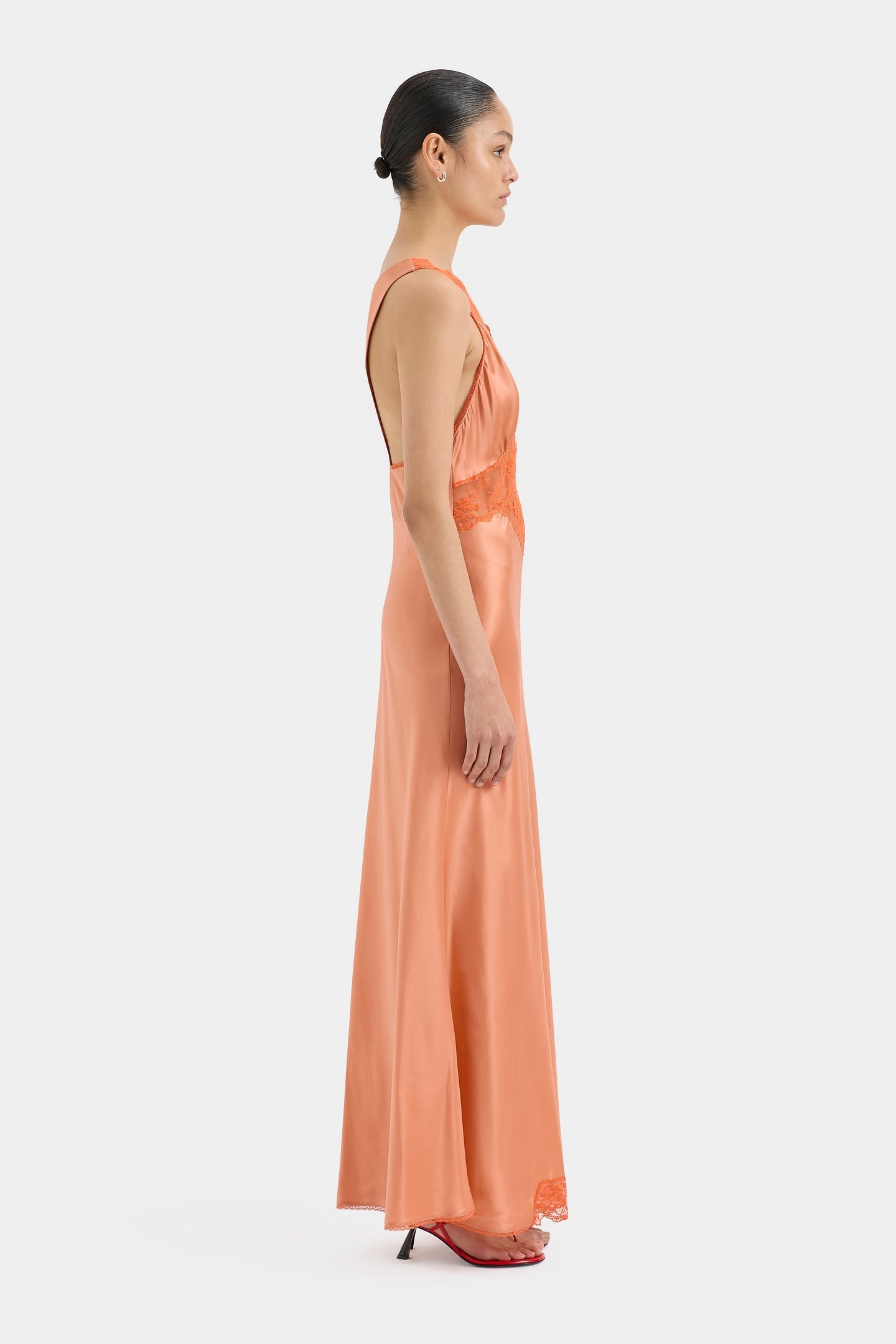 SIR Aries Cut Gown Peach