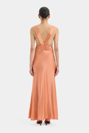SIR Aries Cut Gown Peach