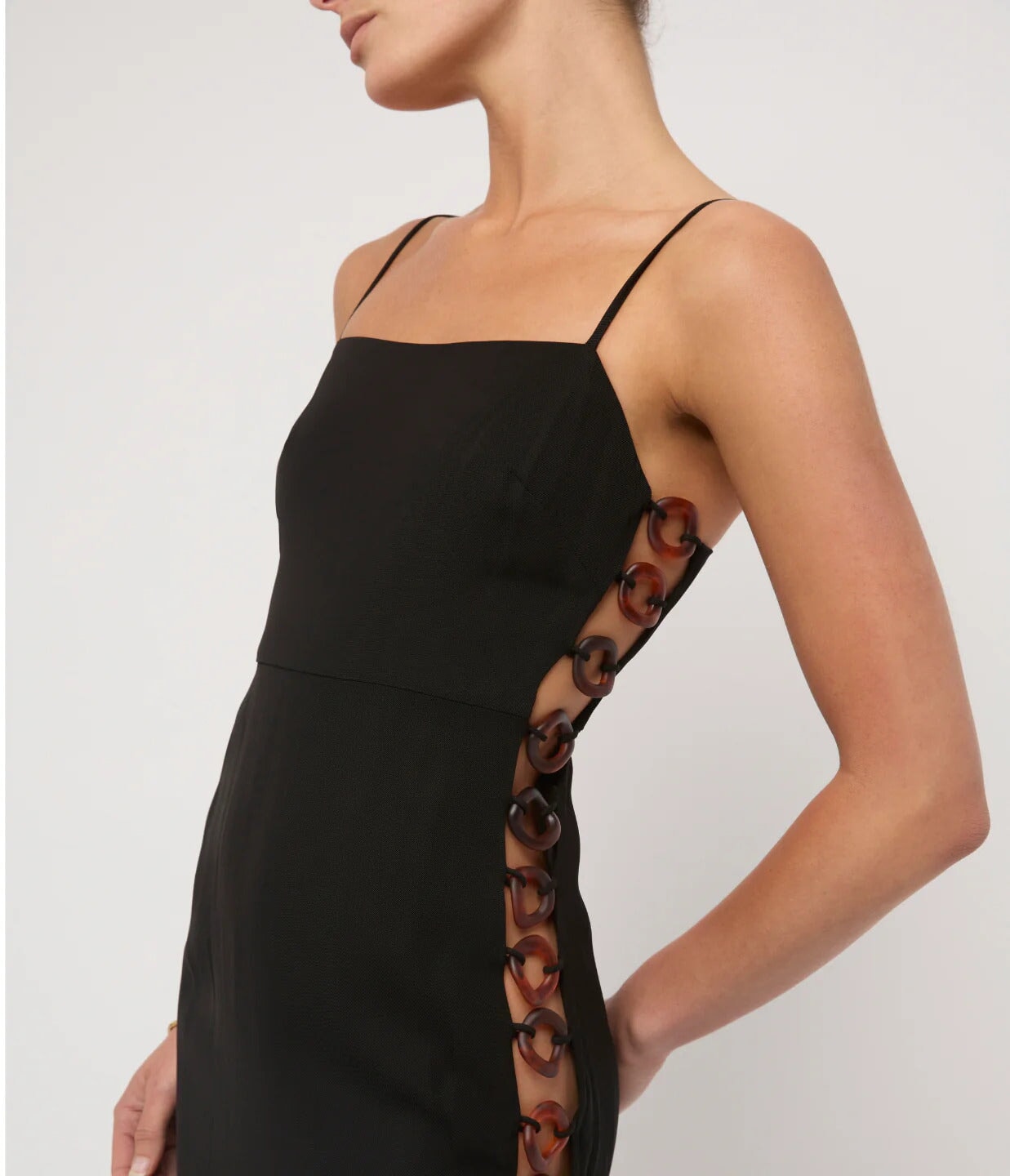 St Agni Link Detail Dress Black