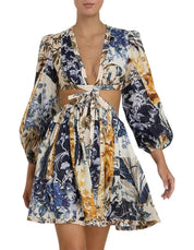 Zimmermann Aliane Cut Out Short Dress