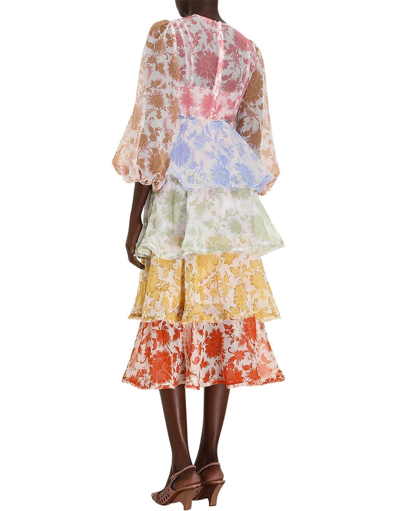 Zimmermann Postcard Flounce Midi Dress