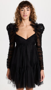 Zimmermann Tulle Ruched Mini Dress