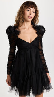 Zimmermann Tulle Ruched Mini Dress