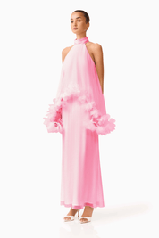 Poppy cape gown