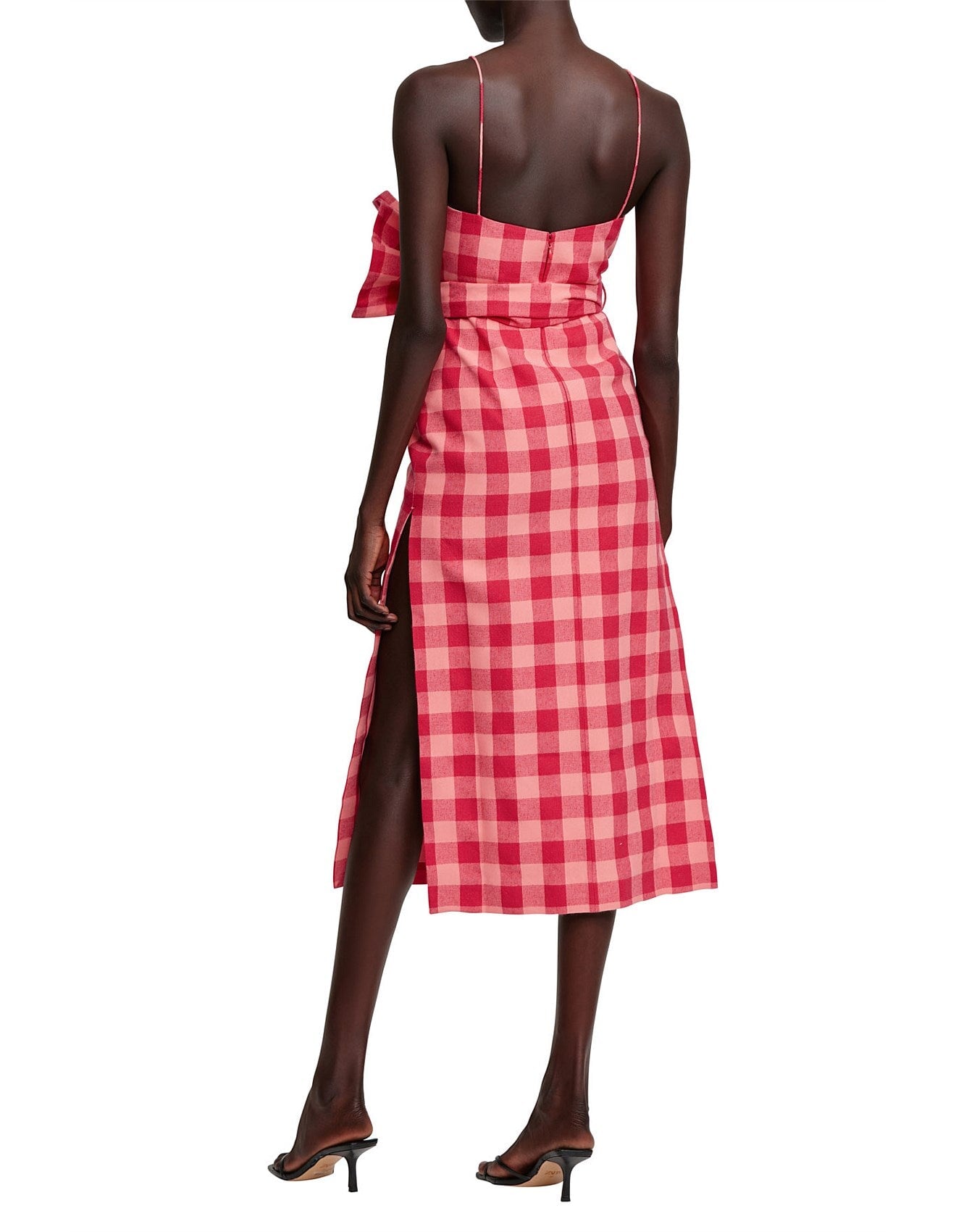 Acler Leila Dress Pink Check 