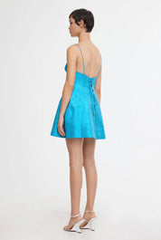 Acler Mornington Mini Dress Cyan Dress 