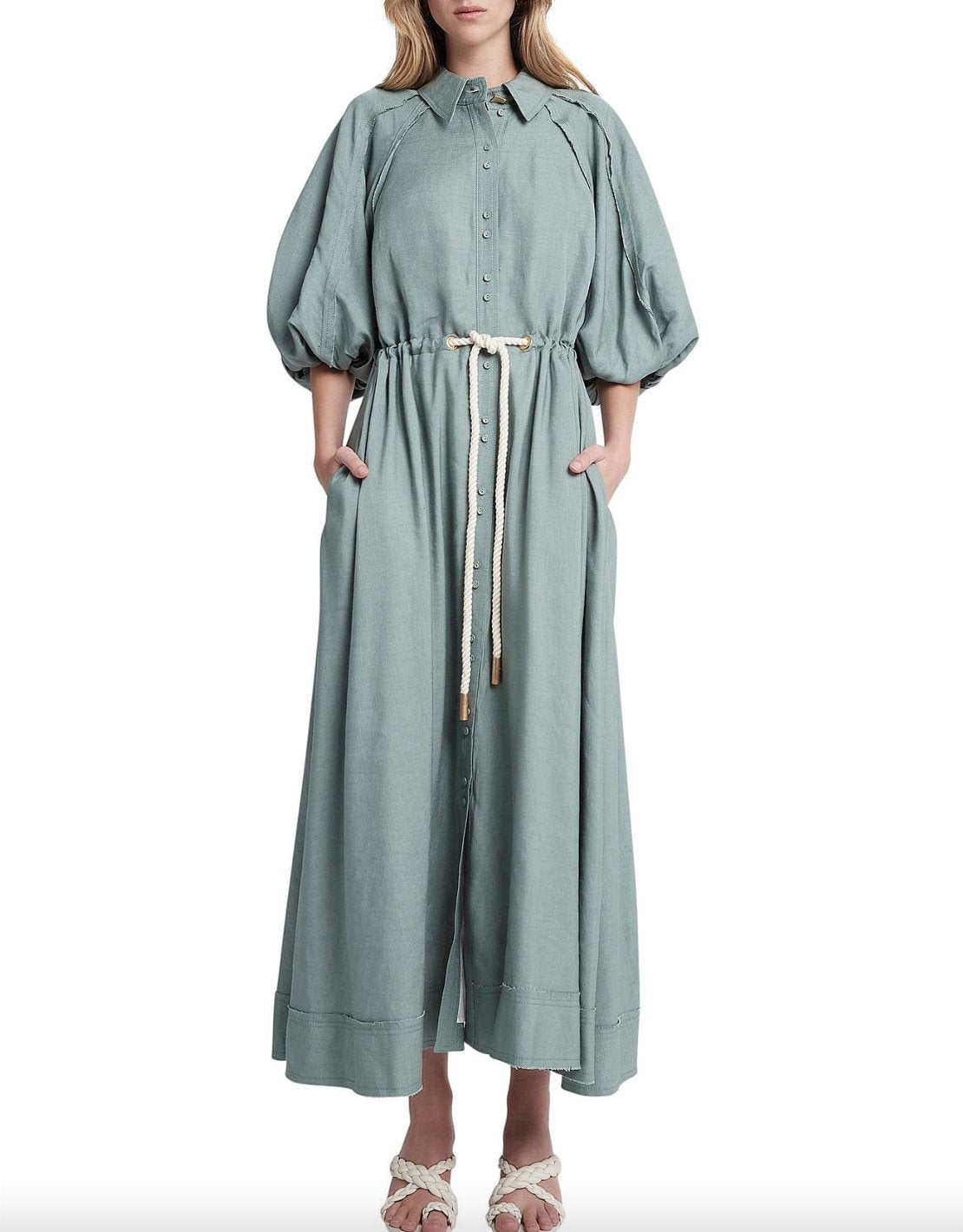 Aje Bonjour Belted Shirtdress Dress 